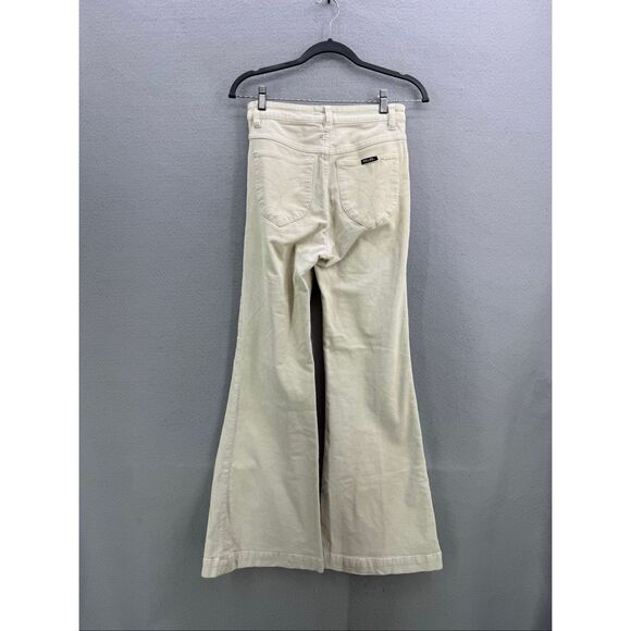ROLLAS EASTCOAST FLARE - IVORY CREAM CORDUROY PANTS SIZE 27 - Picture 4 of 12